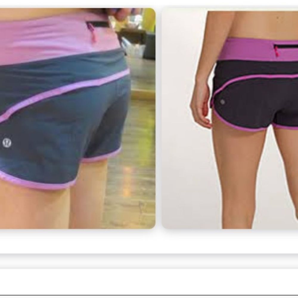 Lululemon Women's Speed Short Coal Purple Crush Size 6